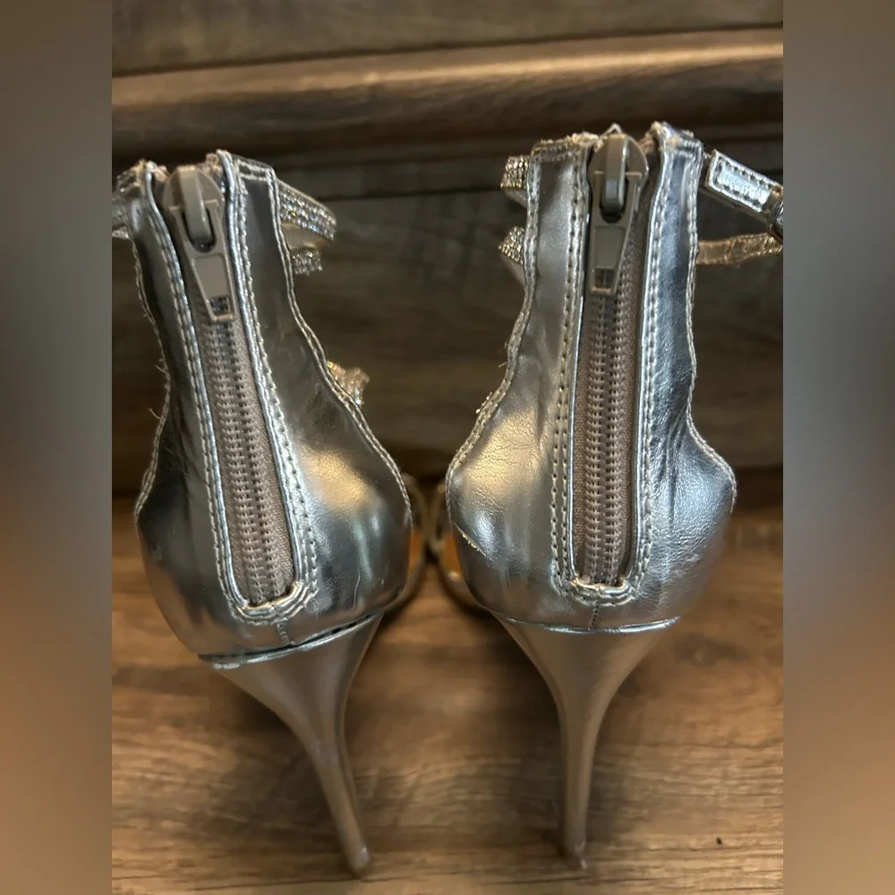 Steve Madden Metallic Strappy Heels - Picture 4 of 6